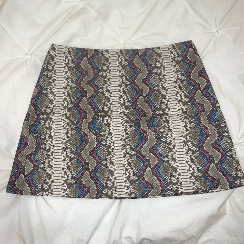 Snake Print Skirt